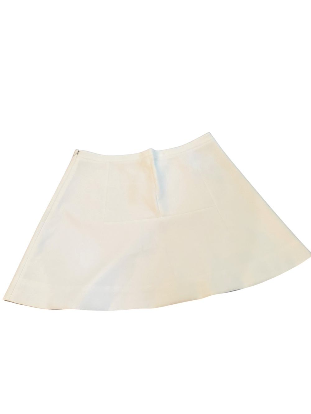 J.Crew Off-White Cream Structured Mini Skirt Size 12 Preppy Quiet Luxur